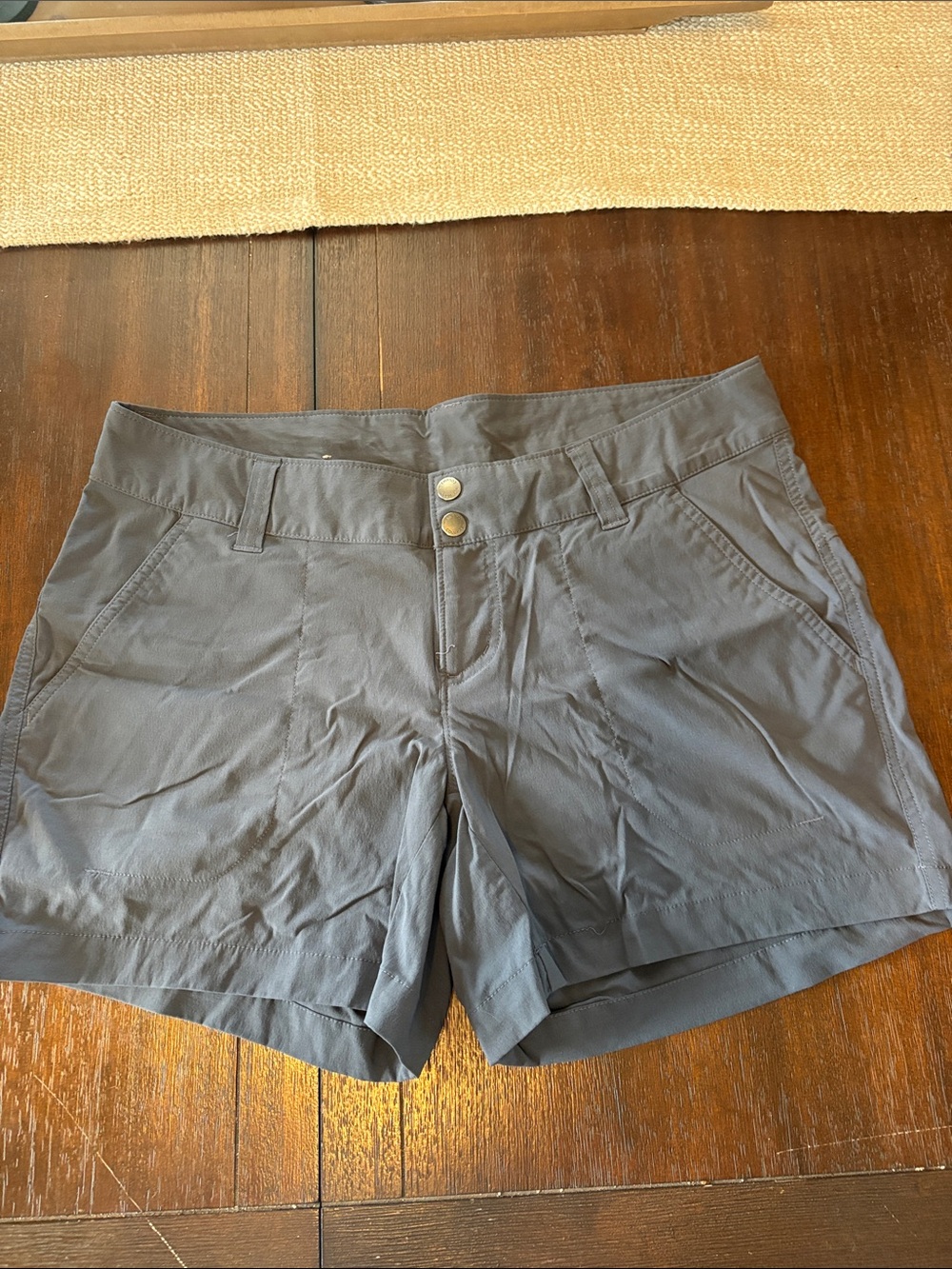 Women's Gray Stretch Casual Shorts